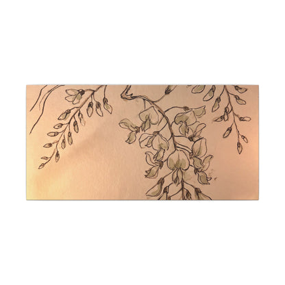 Japandi Wisteria in Candlelight | Minimal Line Canvas Art