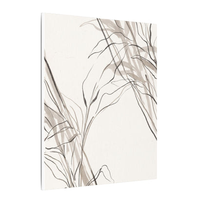 Neutral Shoji Screen Canvas Art - Minimal Line Japandi