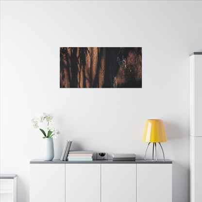 Golden Hour Shadow Play Canvas Art - Dark Japandi Fukinsei