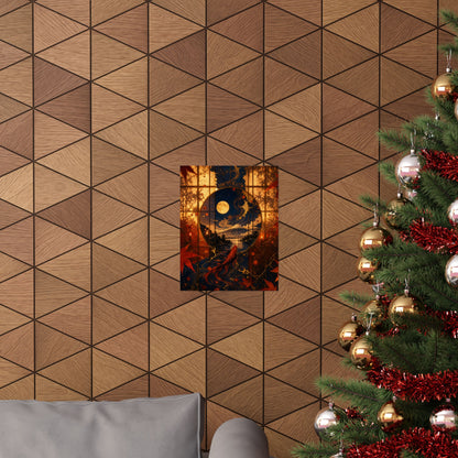 Resilient Shoji Screen Wall Art Print - Gold Vein Kintsugi