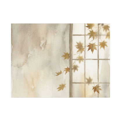 Warm Shoji Screen Canvas Art - Watercolor Japandi
