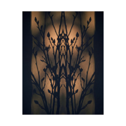 Golden Hour Shadow Play Wall Art Print - Dark Japandi Seijaku