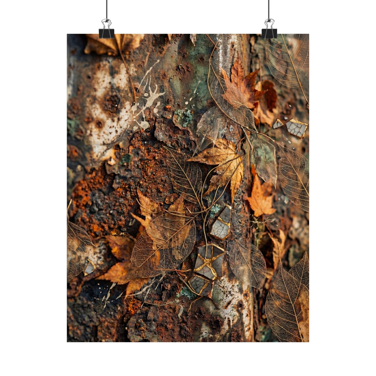 Rust Patina Wall Art Print | Autumn Japandi Texture Art Art Print