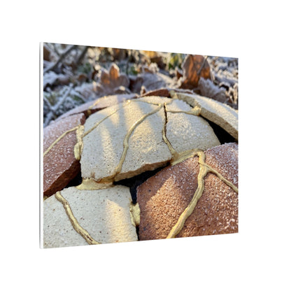 Broken Pottery Crackle Gold Canvas Art | Healing Kintsugi Art
