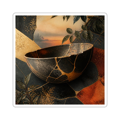 Shibui Ceramic Bowl Sticker - Kintsugi Gold Repair