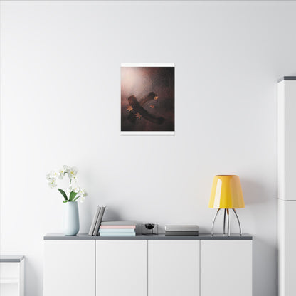 Moody Ink Brushstroke Canvas Art - Moody Minimal Dark Japandi