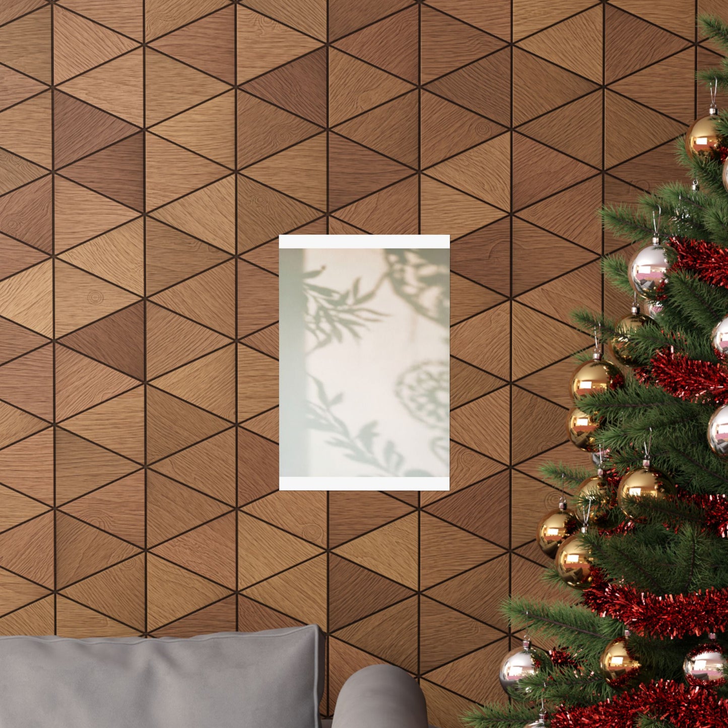 Cozy Shadow Play Wall Art Print - Japanese Pattern Japandi