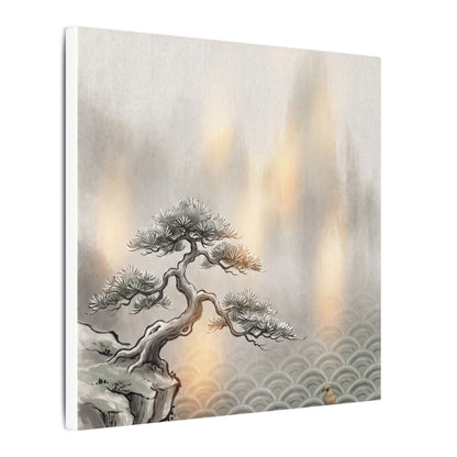 Pine Tree Canvas Art | Winter Japandi Japanese Pattern Art