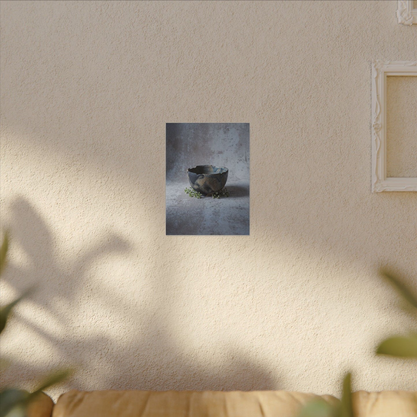 Ceramic Bowl Spring Canvas Art | Japandi Warm Design