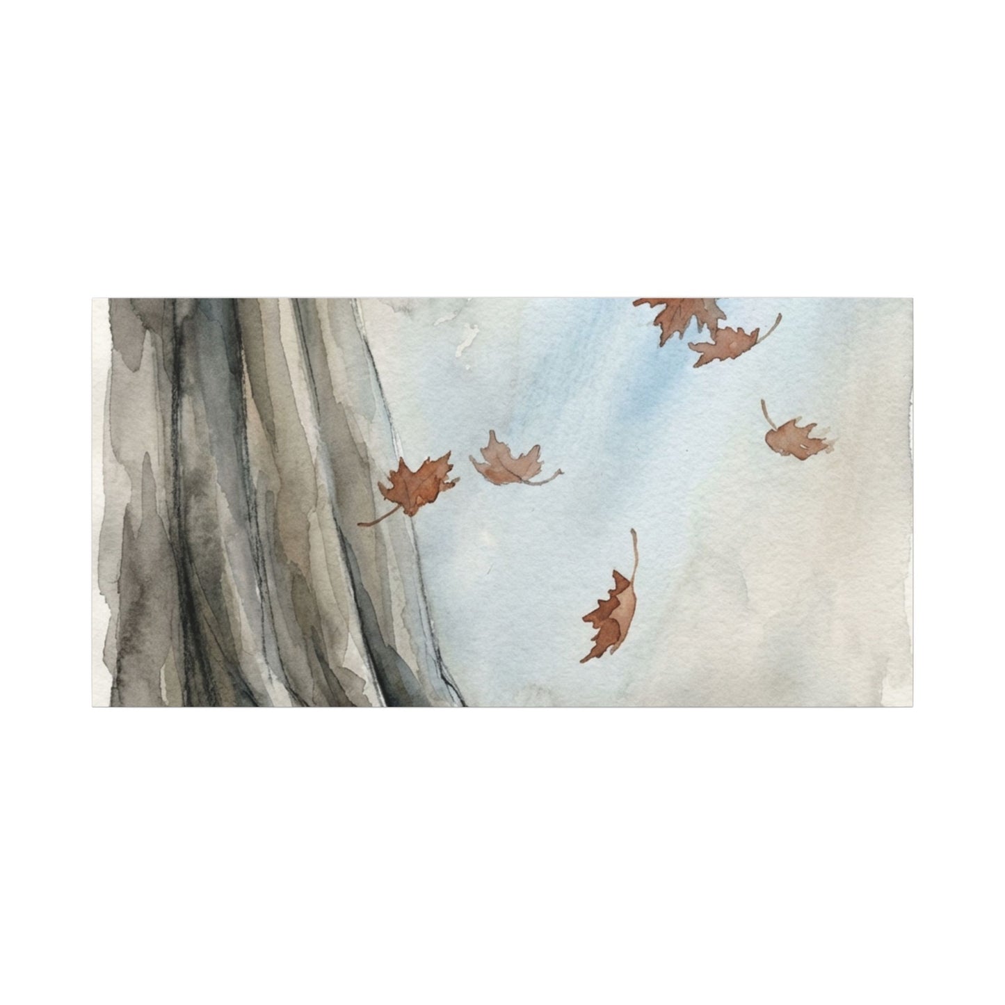 Ma Silk Drape Canvas Art - Japandi Watercolor