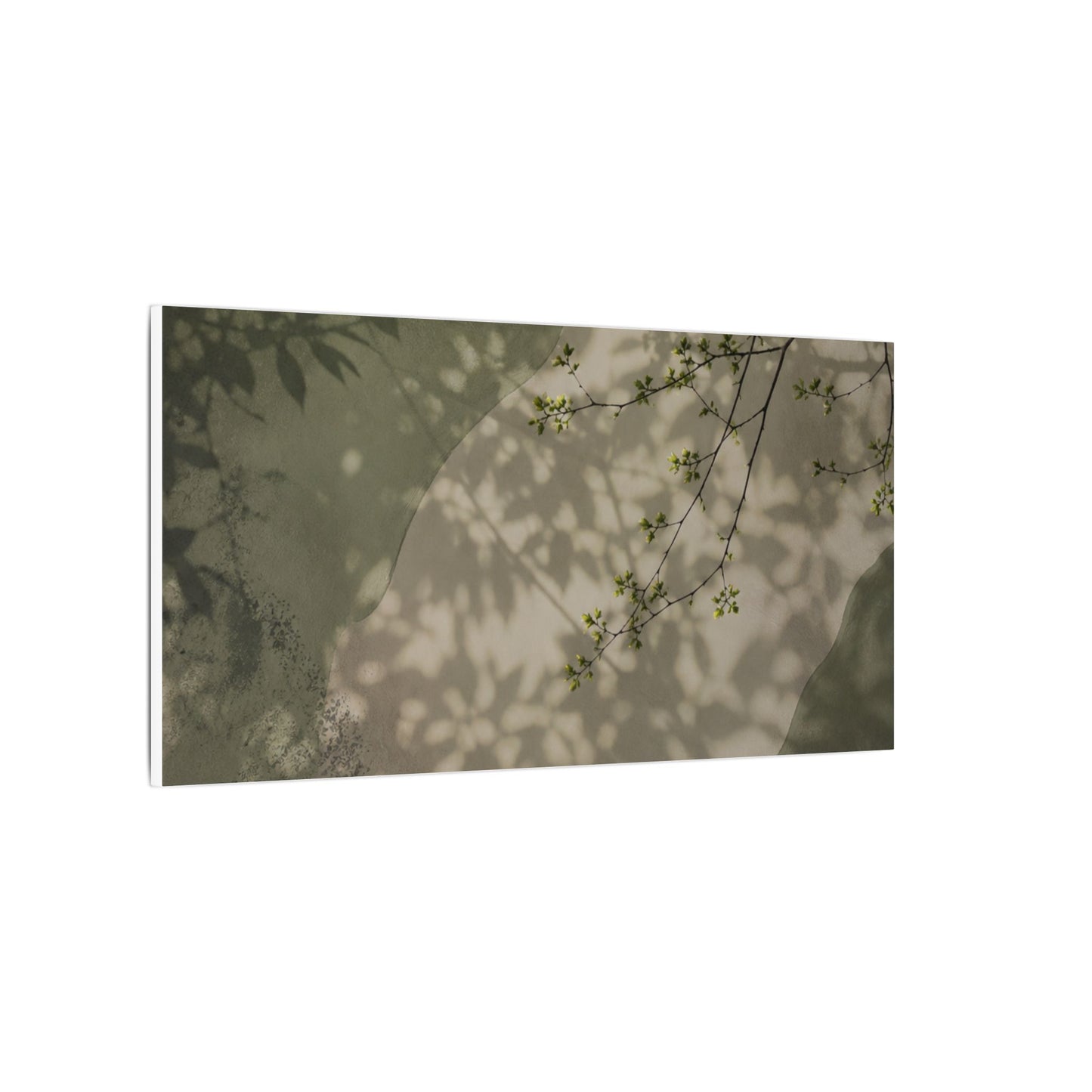 Neutral Shadow Play Canvas Art - Japanese Pattern Japandi