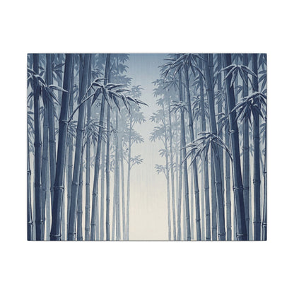 Bamboo Grove Canvas Art | Winter Zen Ukiyo E Inspired Art