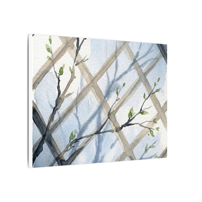 Shoji Screen Canvas Art | Spring Japandi Watercolor Art