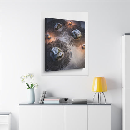 Candlelight Rock Garden Canvas Art - Japandi Ma