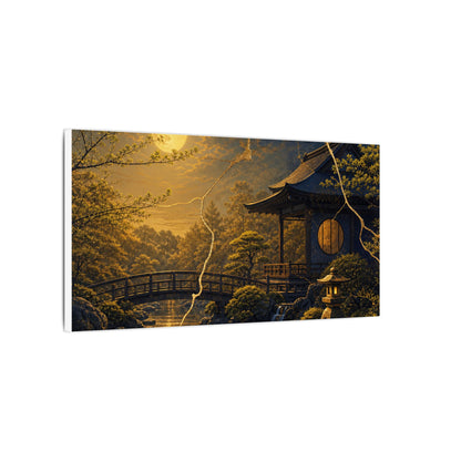 Spring Moonlit Garden Gold Vein Canvas Art | Resilient Decor