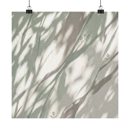Shadow Play Spring Wall Art Print | Japandi Neutral Design Art Print