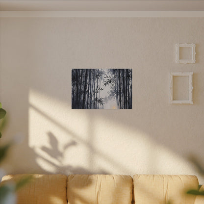 Tranquil Bamboo Grove Canvas Art - Sumi E Zen