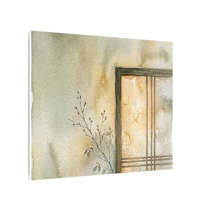 Ma Shoji Screen Canvas Art - Japandi Watercolor