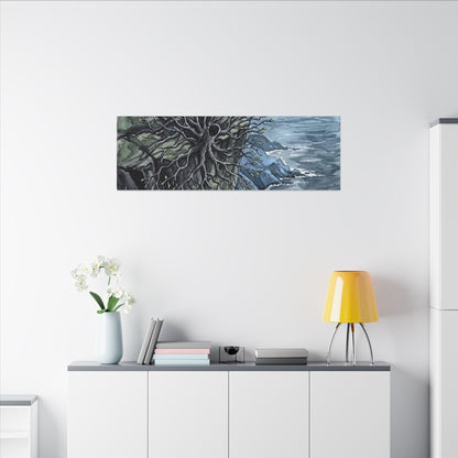 Pine Tree Spring Canvas Art | Japandi Neutral Design