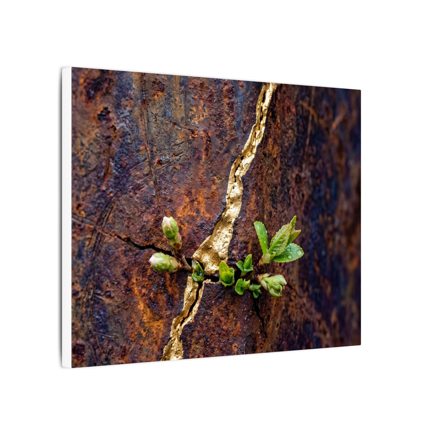 Overcast Rust Patina Canvas Art - Kintsugi Datsuzoku