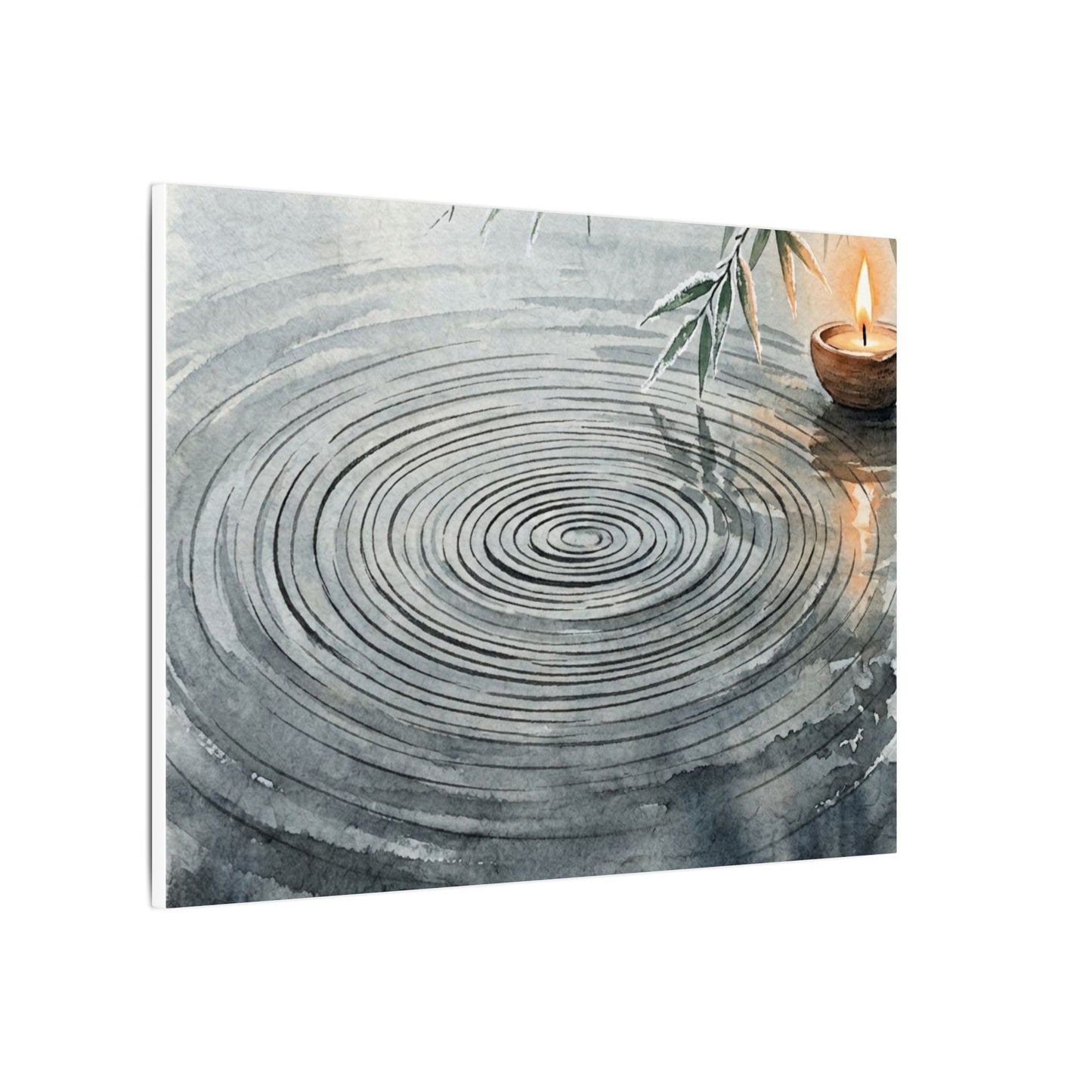 Water Ripple Sumi E Canvas Art | Calm Zen Art