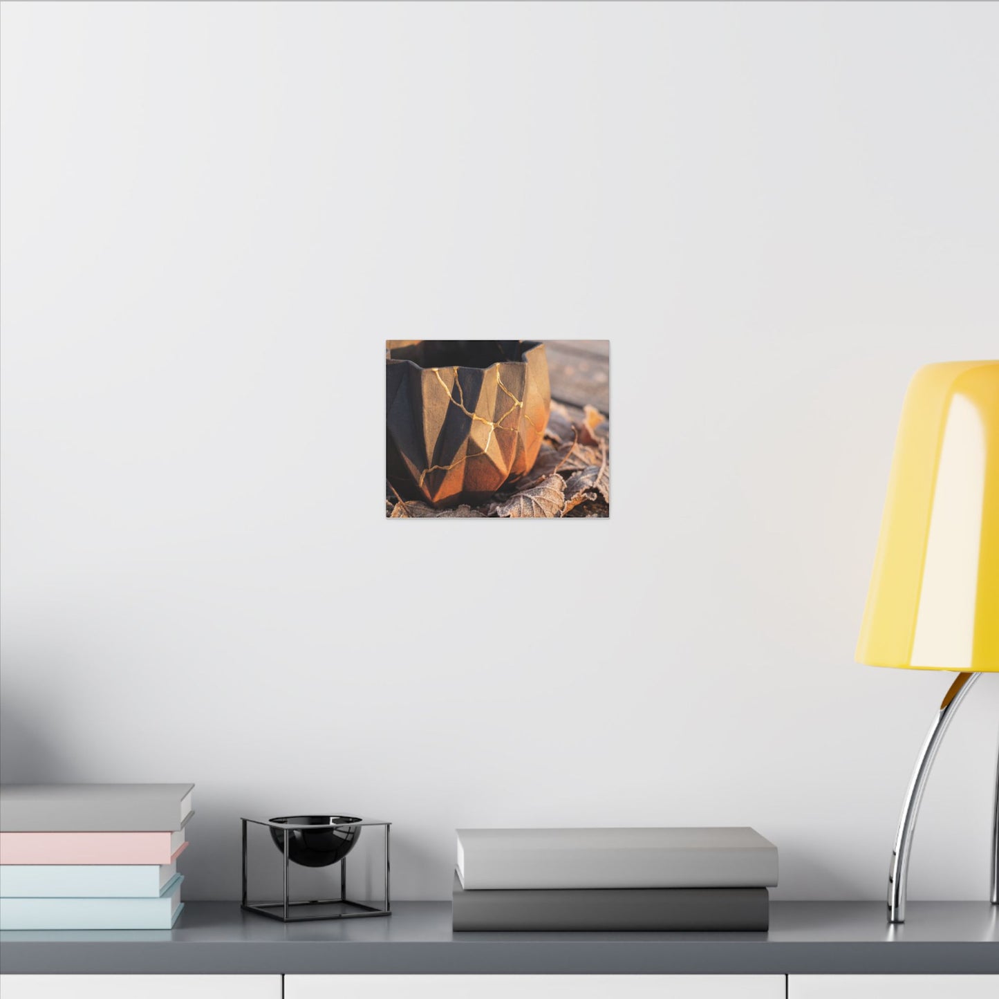 Paper Fold Gold Repair Canvas Art | Philosophical Kintsugi Art