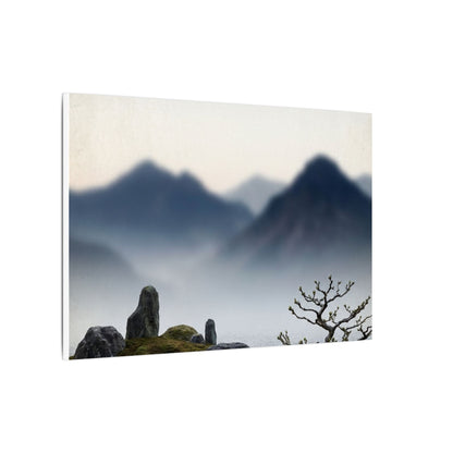 Mountain Mist Karesansui Canvas Art | Contemplative Zen Art