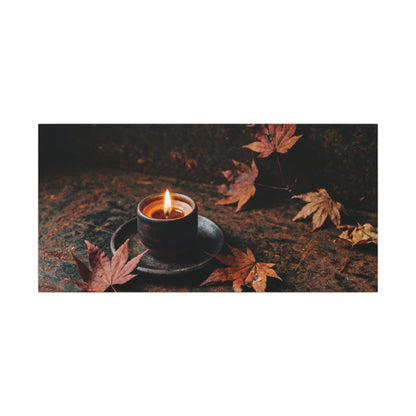 Dark Japandi Rust Patina in Candlelight | Shadow Zen Canvas Art
