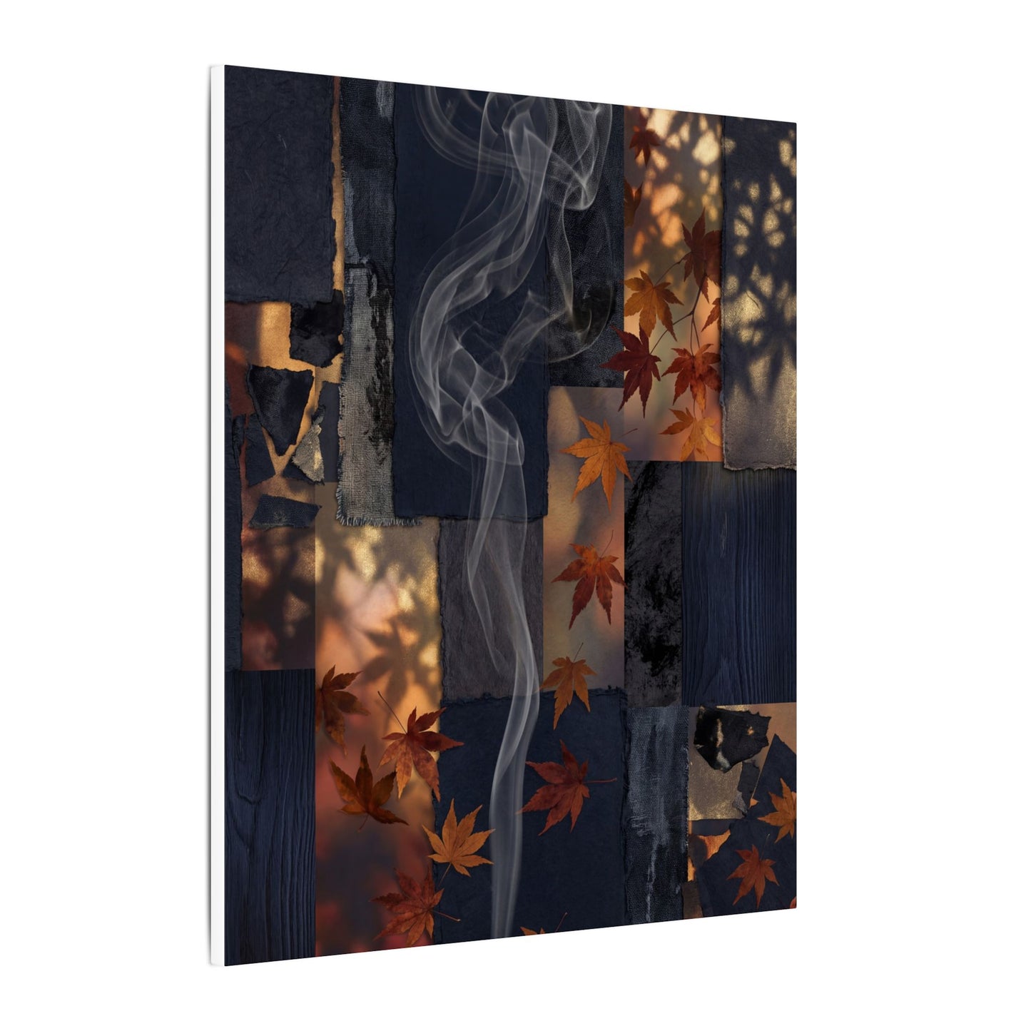Autumn Incense Smoke Dark Texture Canvas Art | Sophisticated Decor