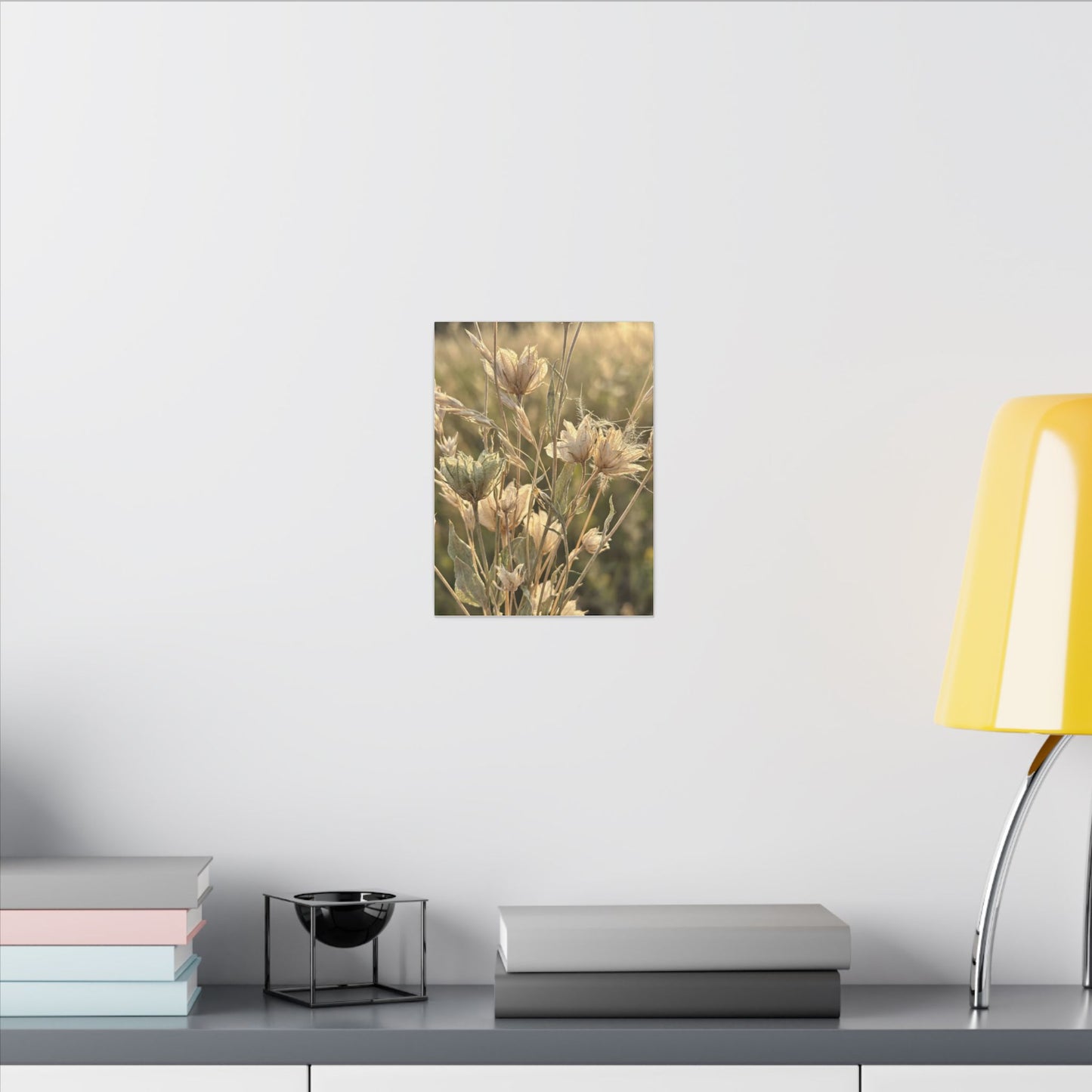 Summer Dried Flowers Minimal Line Canvas Art | Cozy Decor