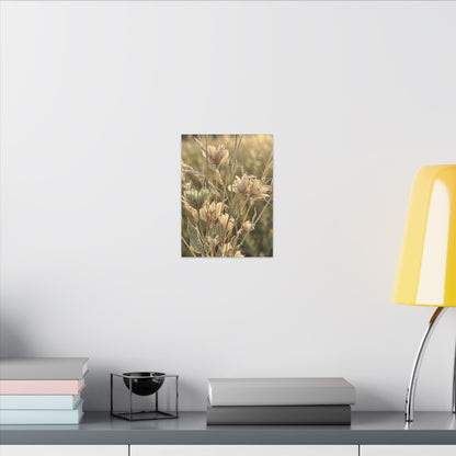 Summer Dried Flowers Minimal Line Canvas Art | Cozy Decor