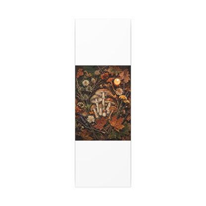 Autumn Dried Flowers Mushroom Illustration Canvas Art | Earthy Decor