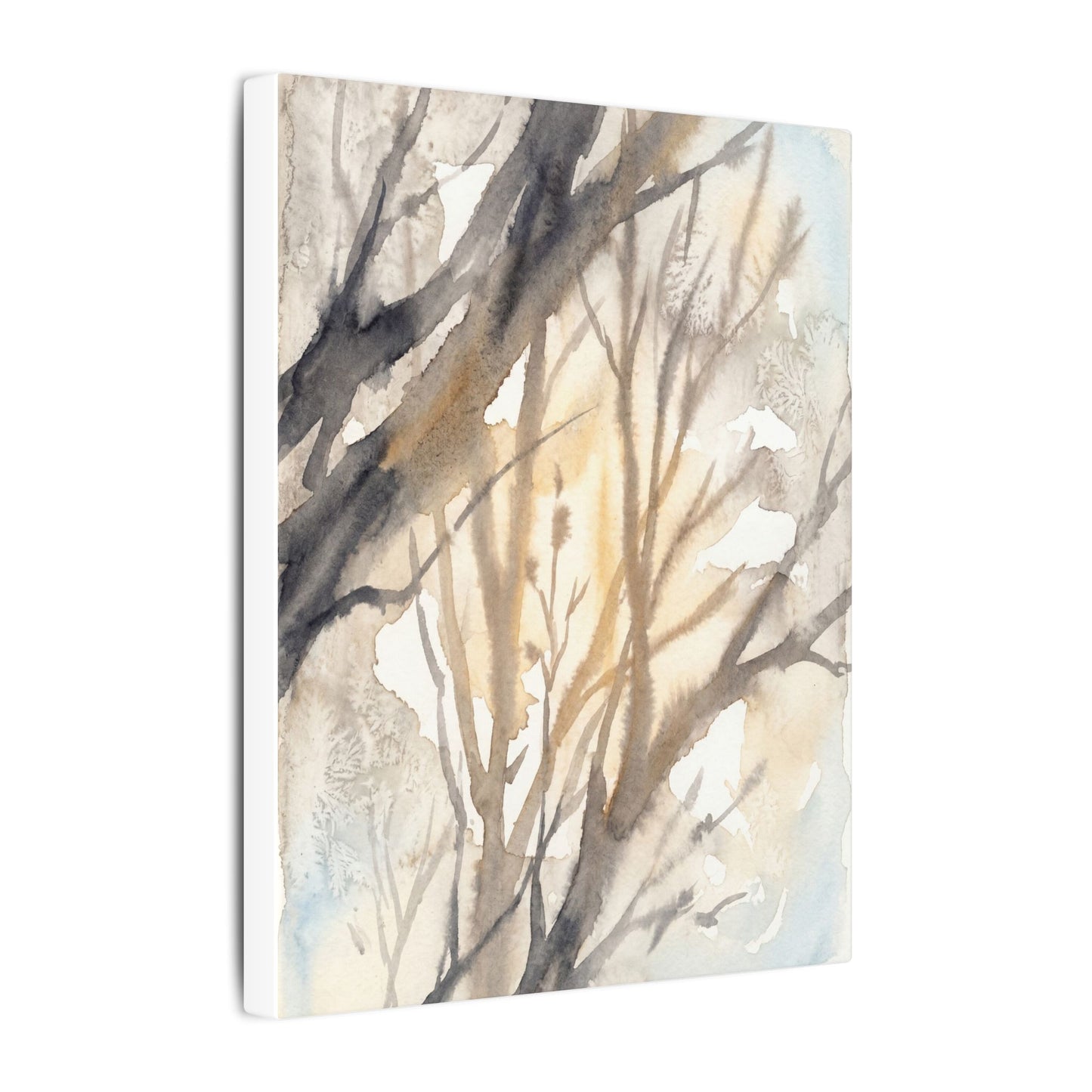 Ma Shadow Play Canvas Art - Japandi Watercolor