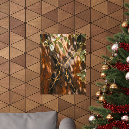 Rust Patina Gold Vein Wall Art Print | Artful Kintsugi Art