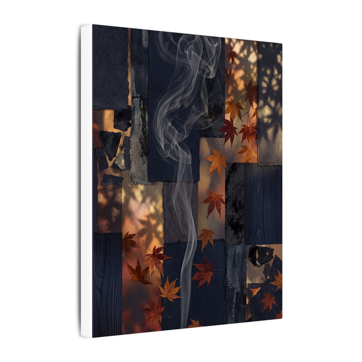 Autumn Incense Smoke Dark Texture Canvas Art | Sophisticated Decor