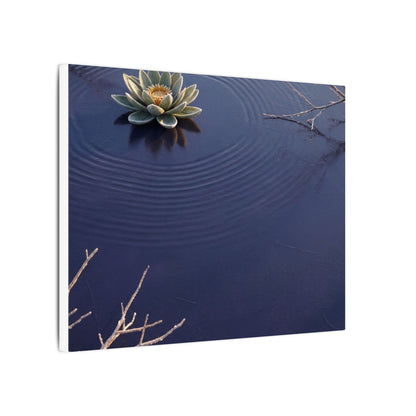 Lotus Flower Canvas Art | Winter Zen Karesansui Art