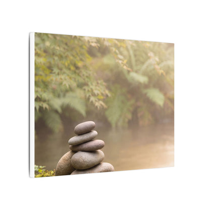 Cozy River Stones Canvas Art - Japanese Pattern Japandi