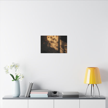 Shadow Play Canvas Art | Autumn Dark Japandi Charcoal Ink Art