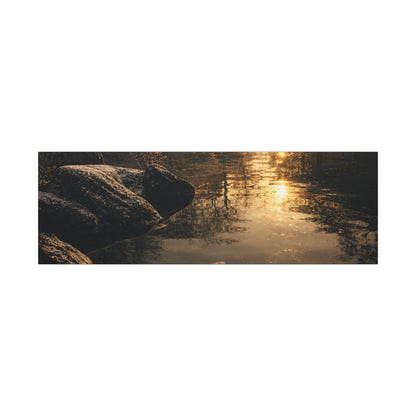 Winter Koi Pond Shadow Zen Canvas Art | Bold Decor