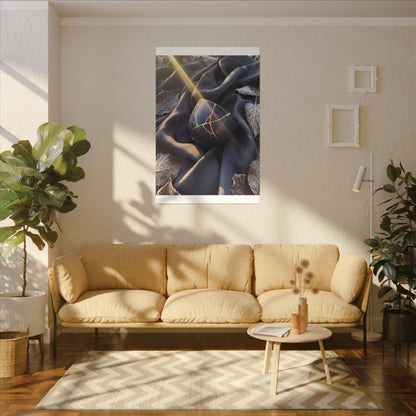 Winter Silk Drape Gold Repair Canvas Art | Artful Decor