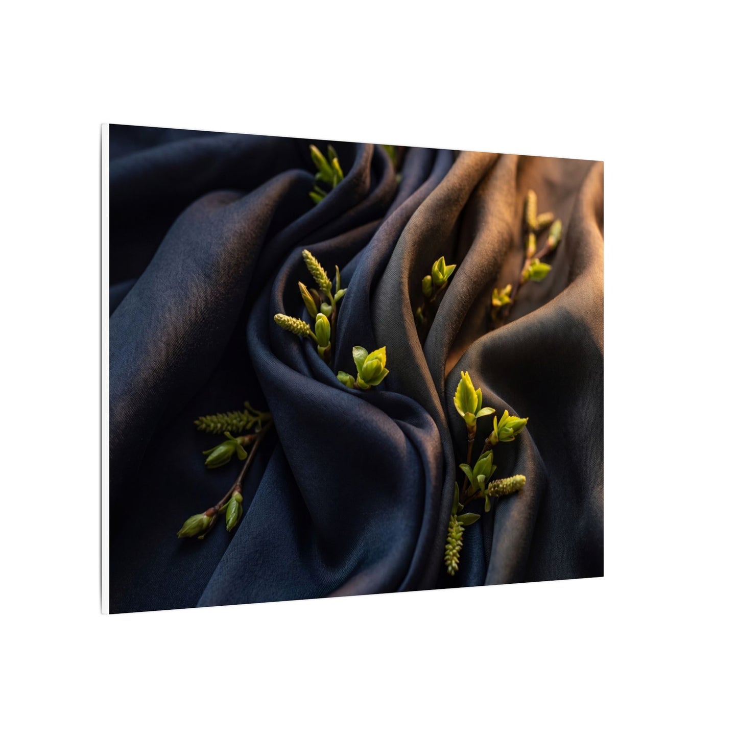 Spring Silk Drape Moody Minimal Canvas Art | Luxurious Decor