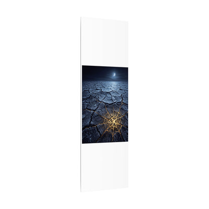 Moonlight Cracked Earth Canvas Art - Kintsugi Mono No Aware