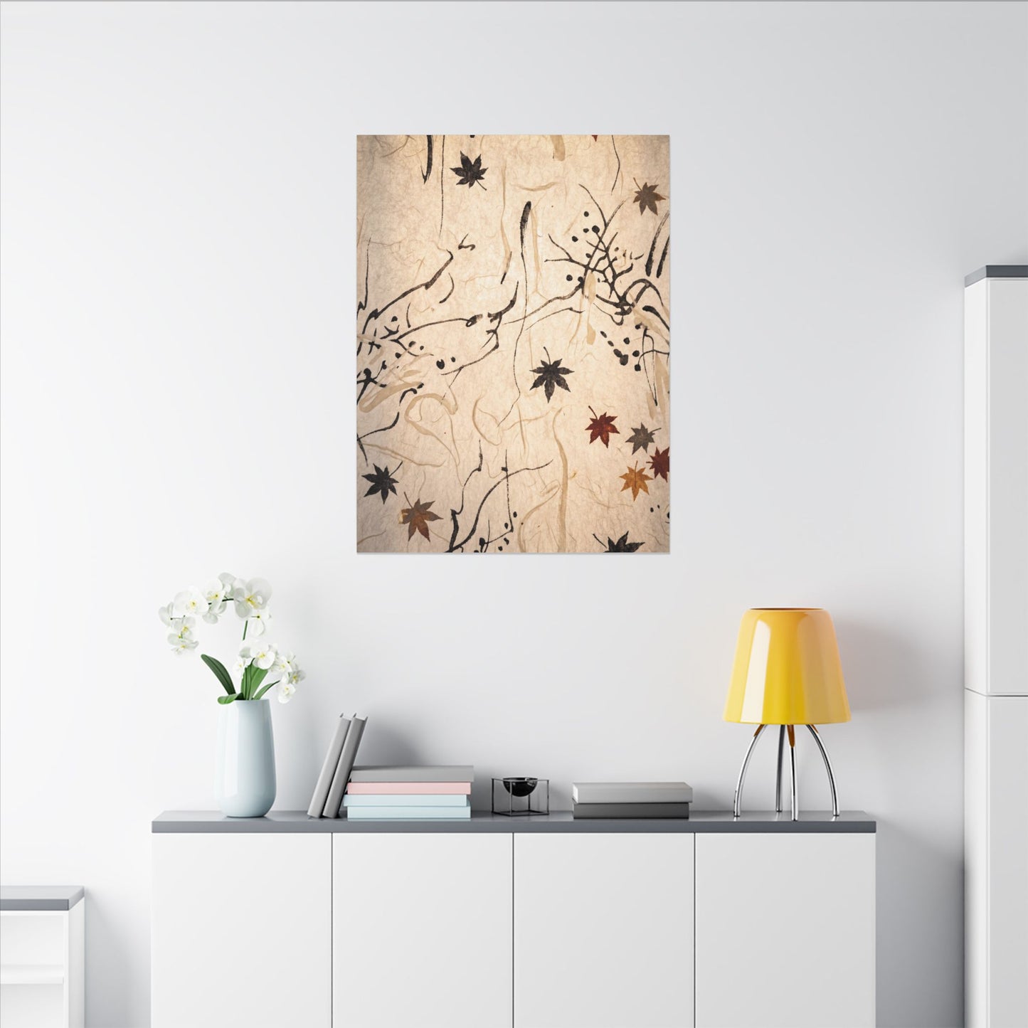 Golden Hour Shoji Screen Canvas Art - Japandi Fukinsei