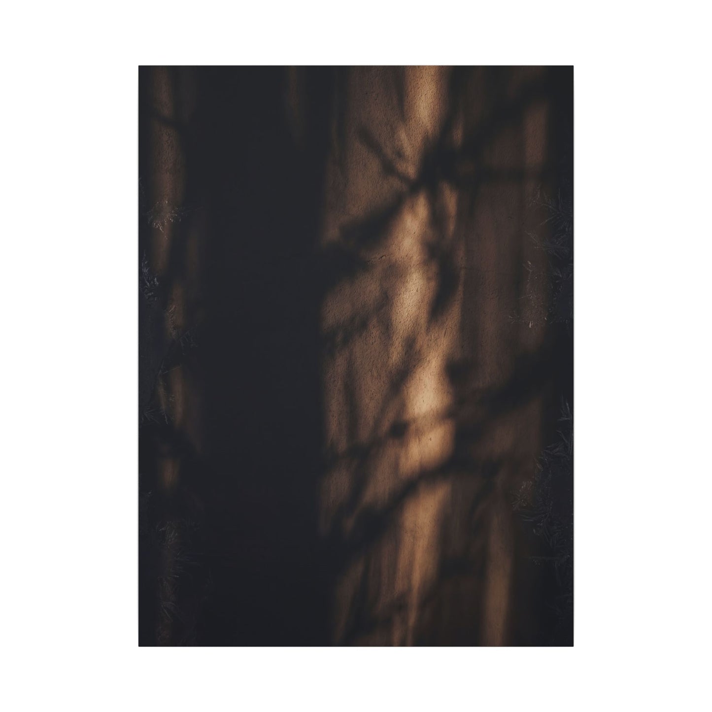 Winter Shadow Play Moody Minimal Canvas Art | Luxurious Decor