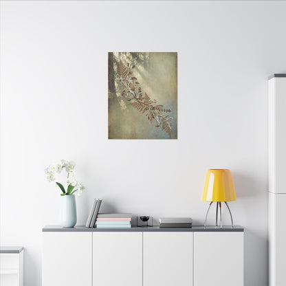 Winter Dried Flowers Forest Whimsy Canvas Art | Earthy Decor