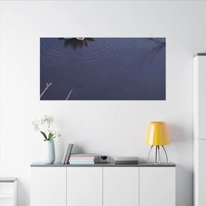 Lotus Flower Canvas Art | Winter Zen Karesansui Art