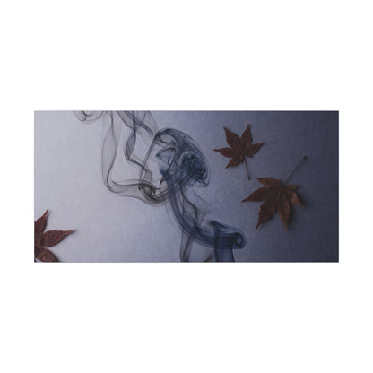 Dark Japandi Incense Smoke in Dawn | Moody Minimal Canvas Art