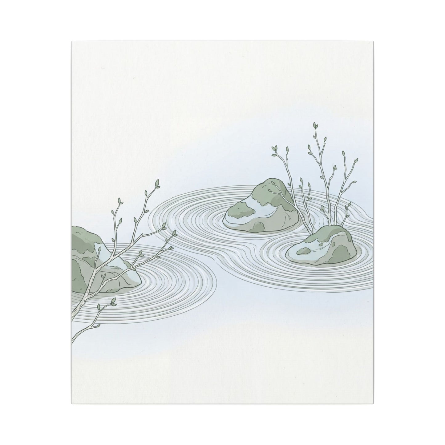 Moonlight Rock Garden Canvas Art - Japandi Ma