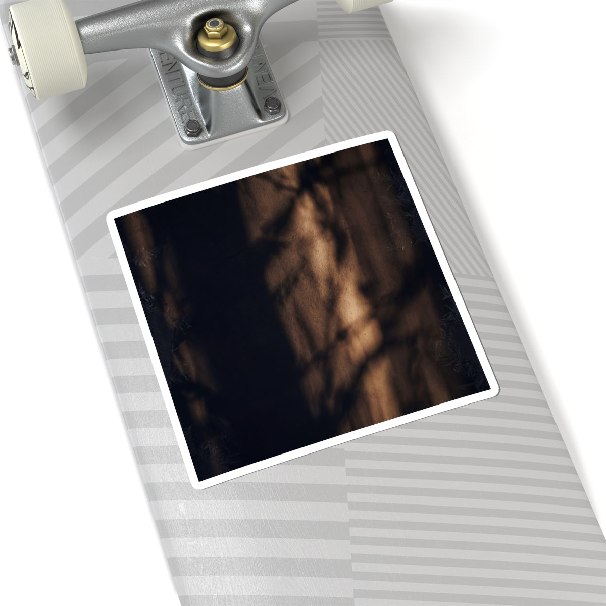 Bold Shadow Play Sticker - Moody Minimal Dark Japandi Art Print