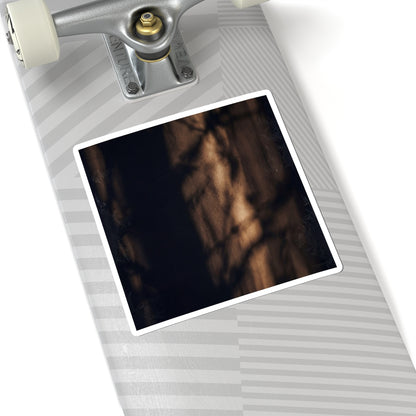 Bold Shadow Play Sticker - Moody Minimal Dark Japandi Art Print
